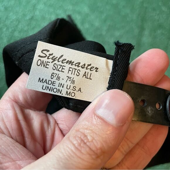 Vintage 80s or 90s Ryder Gold Leaf Roped Snapback Hat Cap Black - Picture 5 of 7